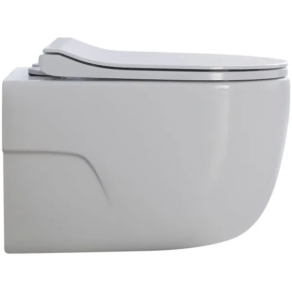 Унитаз подвесной ArtMax Verona AM012CHRT/SC безободковый с вихревым смывом и сиденьем микролифт белый