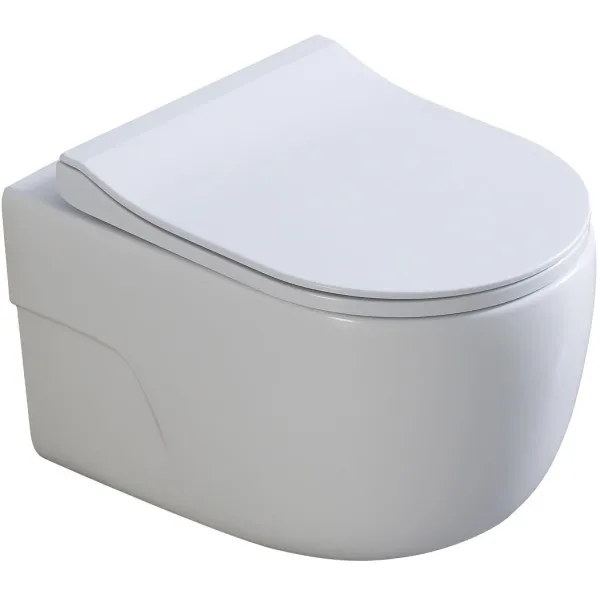 Унитаз подвесной ArtMax Verona AM012CHRT/SC безободковый с вихревым смывом и сиденьем микролифт белый