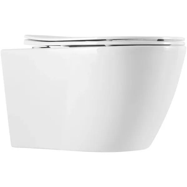 Унитаз подвесной ArtMax Romantic AM213CHR безободковый с сиденьем микролифт белый