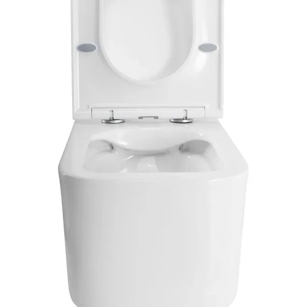 Унитаз подвесной ArtMax Latina AM215CHR безободковый с сиденьем микролифт белый