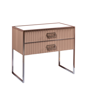 Тумба Armadi Art MONACO 100см  h74см  капучино глянец  +  хром   под раковину чашу