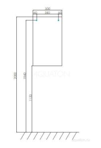 Зеркало Акватон Йорк 50см 1A171002YO010