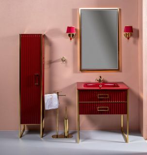 Пенал Armadi Art MONACO  бордо глянец +  золото  L