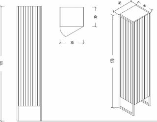 Пенал Armadi Art MONACO  бордо глянец +  золото R