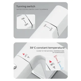 Смеситель для раковины Gappo G1007-50 термостатический белый/хром