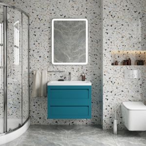 Подвесная тумба под раковину Art&Max Platino 75см бирюзовый матовый AM-Platino-750-2C-SO-TM