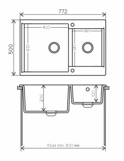 Мойка кухонная Polygran BRIG-772 терракот 621527