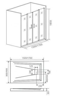 Душевая дверь в нишу Good Door LATTE WTW-TD-170-G-WE стекло матовое Душевая дверь в нишу Good Door LATTE WTW-TD-170-G-WE стекло матовое