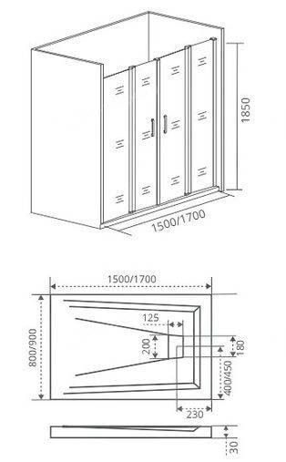 Душевая дверь в нишу Good Door LATTE WTW-TD-150-G-WE стекло матовое Душевая дверь в нишу Good Door LATTE WTW-TD-150-G-WE стекло матовое