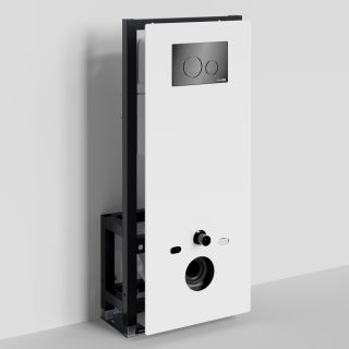 Система инсталляции для унитазов WasserKRAFT Glan 66TLT.010.ME.WH.PB02 с кнопкой смыва