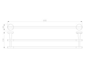 Вешалка для полотенец Wonzon & Woghand Simple WW-6511 хром