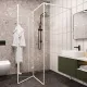 Душевой уголок Cerutti SPA C1AW 120x90см белый