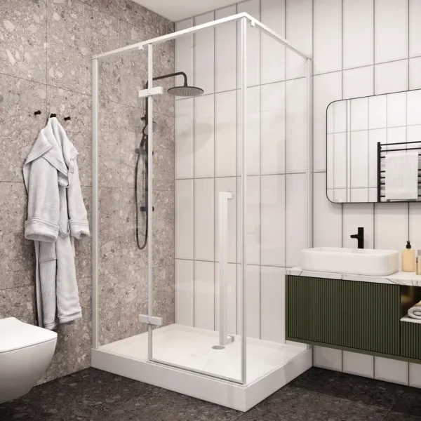 Душевой уголок Cerutti SPA C1AW 120x90см белый