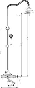 Душевая стойка Zorg Zorg Antic A 103DS-SL