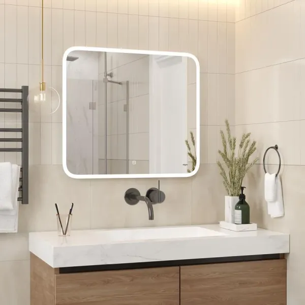 Зеркало Reflexion Blink RF6042BK с LED подсветкой и сенсорным 80х60