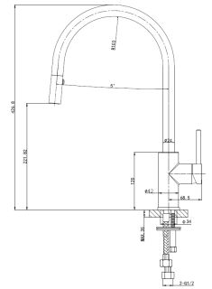 Смеситель для кухни Wonzon & Woghand WW-422902-CR с выдвижным изливом хром Смеситель для кухни Wonzon & Woghand WW-422902-CR с выдвижным изливом хром