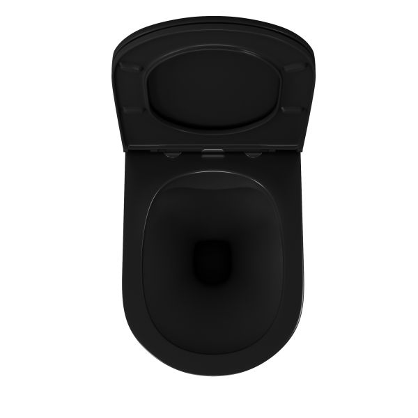 Унитаз подвесной D&K Venice DT1026025 безободковый чёрный