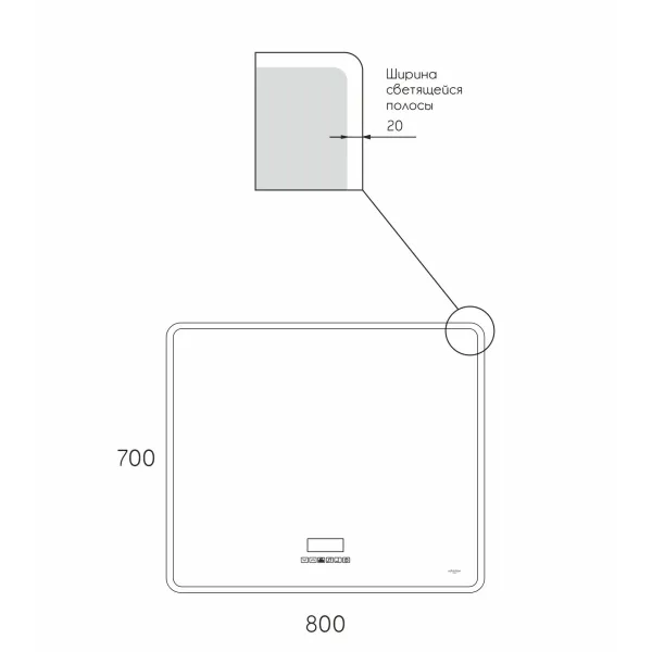 Зеркало Reflexion Party RF4716PT с LED подсветкой сенсором музыкальным блоком 80х70