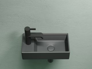 Раковина подвесная Ceramicanova Элемент (Element) CN6051RMDH 40 см тёмный антрацит матовый