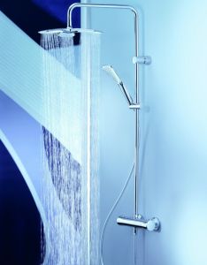 Душевая стойка Kludi Fizz Dual shower system с термостатом хром 6709505-00