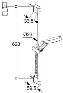 Душевой гарнитур Kludi A-QAs хром 6573005-00 Душевой гарнитур Kludi A-QAs хром 6573005-00