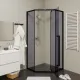 Душевой уголок Cerutti SPA C3AB 90x90см чёрный