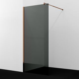 Душевая перегородка WasserKRAFT Rur 30W44RG-TG 100 см профиль розовое золото стекло тонированное