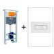 Инсталляция для унитаза Oli 120 ECO Sanitarblock pneumatic 879235pKA01 панель слива Karisma белый