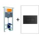 Инсталляция для унитаза Oli 120 ECO Sanitarblock pneumatic 879235pKA03 панель слива Karisma чёрный