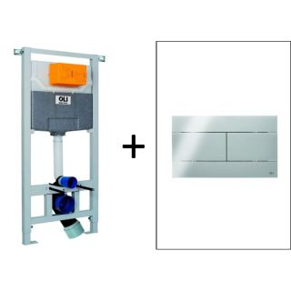 Инсталляция для унитаза Oli 120 ECO Sanitarblock mechanic 879236mSL00 панель слива Slim хром