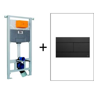 Инсталляция для унитаза Oli 120 ECO Sanitarblock mechanic 879236mSL03 панель слива Slim чёрный