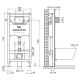 Инсталляция для унитаза Oli 120 ECO Sanitarblock pneumatic 879235pKA03 панель слива Karisma чёрный