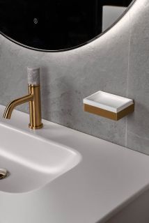 Мыльница Boheme Qubic 10723-MG золото матовое