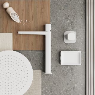 Смеситель для раковины WasserKRAFT Saale 9503H белый матовый
