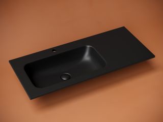 Раковина мебельная Ceramicanova Грация (Grace) CN7014MB 101 см чёрный матовый