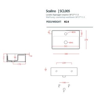 Раковина ArtCeram Scalino SCL005 01 00 белая 38 см Раковина ArtCeram Scalino SCL005 01 00 белая 38 см