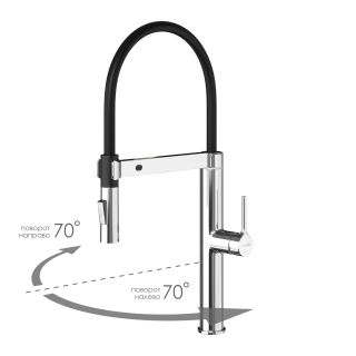 Смеситель для кухни WasserKRAFT A8817 с гибким изливом хром