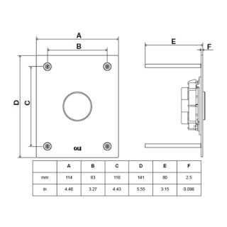 Панель слива для писсуара Oli Blink Urinal 882264 хром