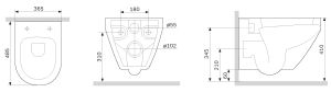 Унитаз подвесной Am.Pm Spirit 2.0  FlashClean с сиденьем микролифт чёрный матовый C701700MBSC
