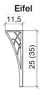 Ножки Armadi Art Eifel золото, короткие, h25 (пара)