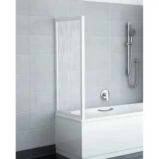 Боковая стенка для шторки на ванну Ravak Supernova APSV-75 95030102Z1 75 см профиль белый стекло Transparent