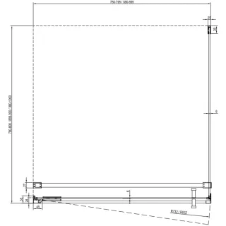 Душевая дверь Ravak Cool COSD1-90 X0VV70300Z1 90 см профиль чёрный стекло Transparent