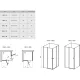 Душевая дверь Ravak Chrome CRV2-100 1QVA0100Z1 100 см профиль белый стекло Transparent