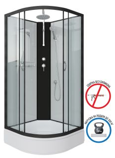 Душевая кабина Niagara NG-6703-14BKT 80x80см чёрный/прозрачное