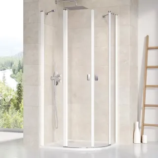 Душевой уголок Ravak Chrome CSKK4 3Q140100Z1 80x80 см профиль белый стекло Transparent