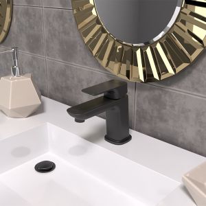 Смеситель для раковины Paini Nove 09PZ211MESR чёрный матовый
