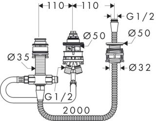 Скрытая часть Hansgrohe Logis 13439180 Скрытая часть Hansgrohe Logis 13439180