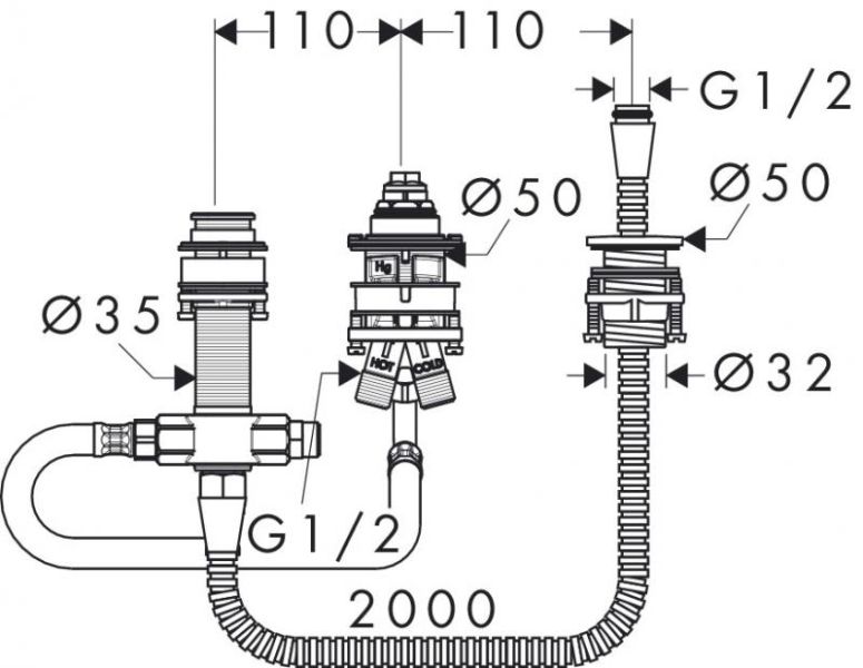 Скрытая часть Hansgrohe Logis 13439180 Скрытая часть Hansgrohe Logis 13439180