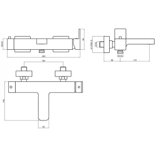 Смеситель для ванны AQUAme Savona AQM6812GG золото
