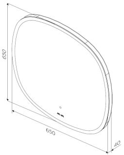 Зеркало Am.Pm Func с контурной LED-подсветкой и ИК-сенсором 65см M8FMOX0651WGS